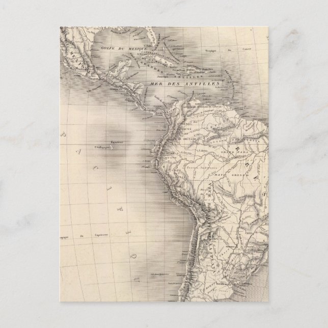 Postal Mapa del Imperio Español en América (Anverso)