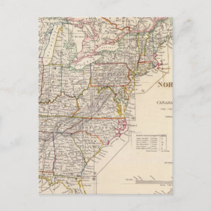 Postal Mapa del índice de América del Norte