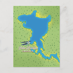 Postal Mapa del lago Krušćica Croacia