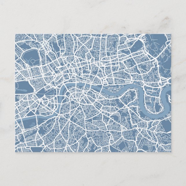 Postal Mapa del mapa de Londres (Anverso)