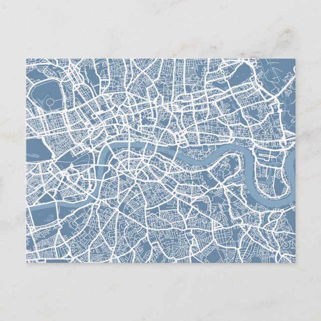 Postal Mapa del mapa de Londres (Anverso)