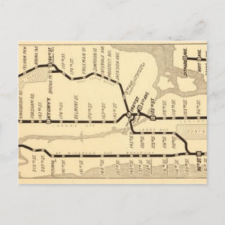 Postal Mapa del Metro de Nueva York