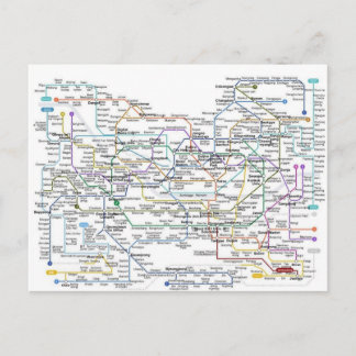 Postal Mapa del metro de Seúl
