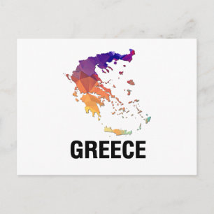 Postal Mapa del Mosaico del Polígono en Grecia