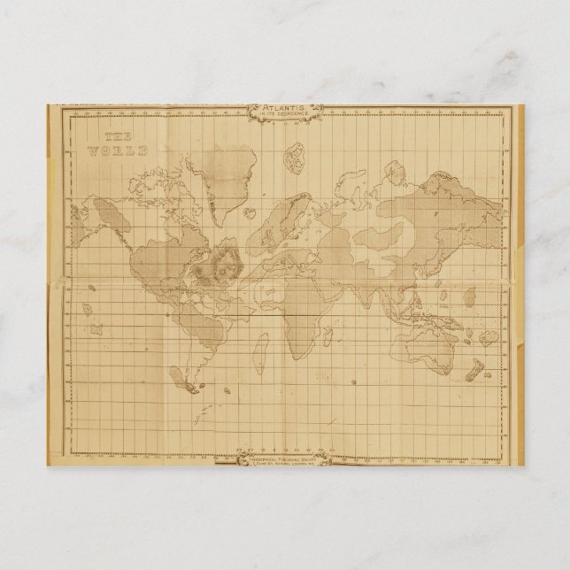 Postal Mapa del mundo (Anverso)