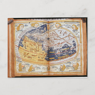 Postal Mapa del mundo, 1486