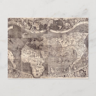 Postal Mapa del mundo   1507