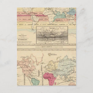 Postal Mapa del mundo 2