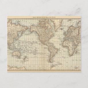 Postal Mapa del mundo 2