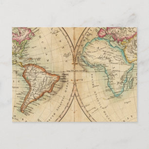 Postal Mapa del mundo 3