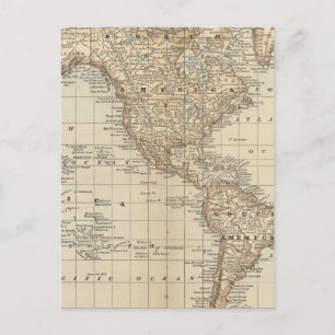Postal Mapa del mundo 3