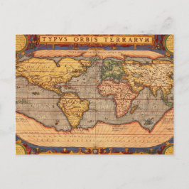 Postal Mapa del Mundo Antiguo