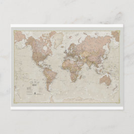 Postal Mapa del Mundo Antiguo