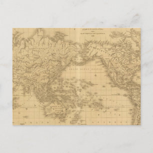 Postal Mapa del Mundo Antiguo