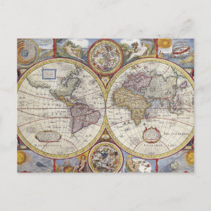 Postal Mapa del Mundo Antiguo