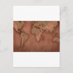 Postal mapa del mundo antiguo