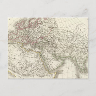 Postal Mapa del mundo conocido por los antiguos