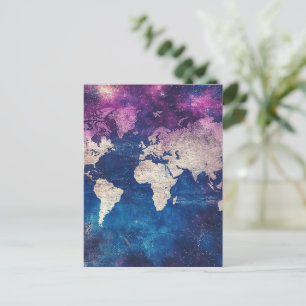 Postal Mapa del mundo de la época celestial (4)