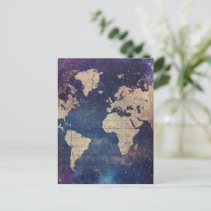 Postal Mapa del mundo de la vieja morada celestial (11)