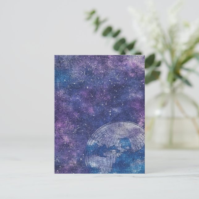 Postal Mapa del mundo de la vieja morada celestial (12) (Anverso de pie)