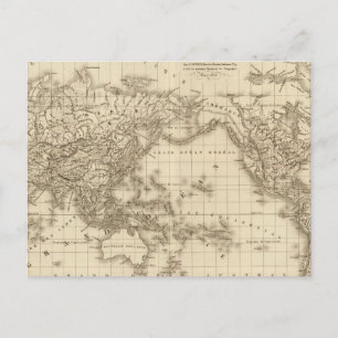 Postal Mapa del mundo físico