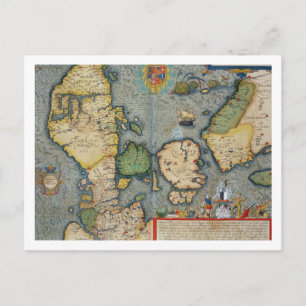 Postal Mapa del norte de Europa, de 'Civitates Orbis Terr