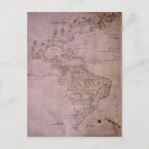 Postal Mapa del Nuevo Mundo, c.1532