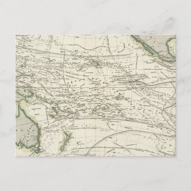 Postal Mapa del Océano Pacífico (Anverso)