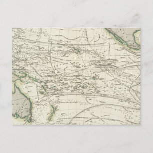 Postal Mapa del Océano Pacífico