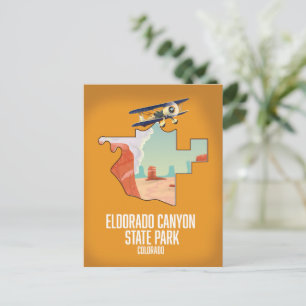 Postal mapa del Parque Estatal Eldorado Canyon