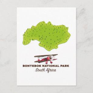 Postal Mapa del Parque Nacional Bontebok Sudáfrica