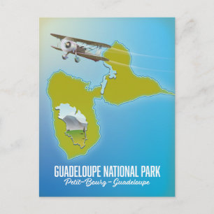 Postal mapa del Parque Nacional de Guadalupe