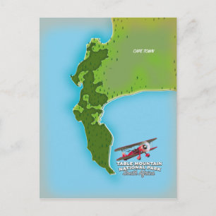 Postal Mapa del Parque Nacional de las Montañas de la Mes