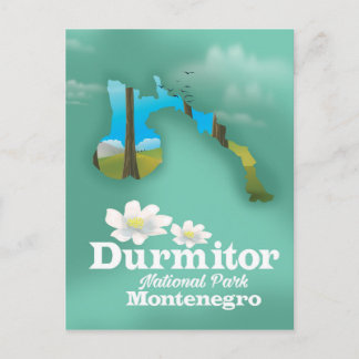 Postal mapa del parque nacional Durmitor, Montenegro