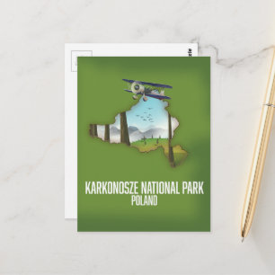 Postal Mapa del Parque Nacional Karkonosze Polonia