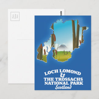 Postal mapa del parque nacional loch lomond y the trossac