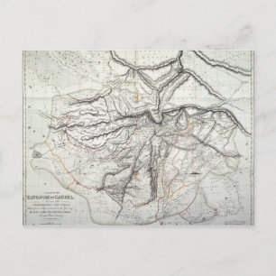 Postal Mapa del Reino de Kabul