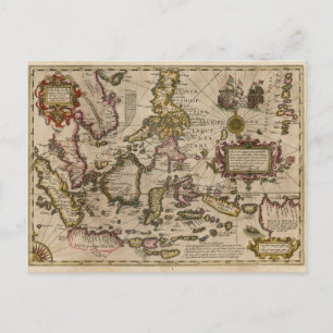Postal Mapa del Renacimiento de 1613