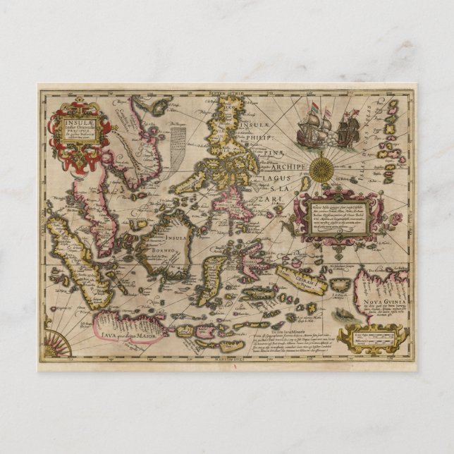 Postal Mapa del Renacimiento de 1613 (Anverso)
