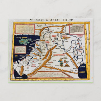 Postal Mapa del siglo XVI de Medio Oriente