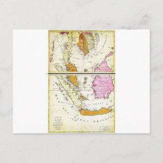 Postal Mapa del Sudeste Asiático de Singapur de 1710 inau