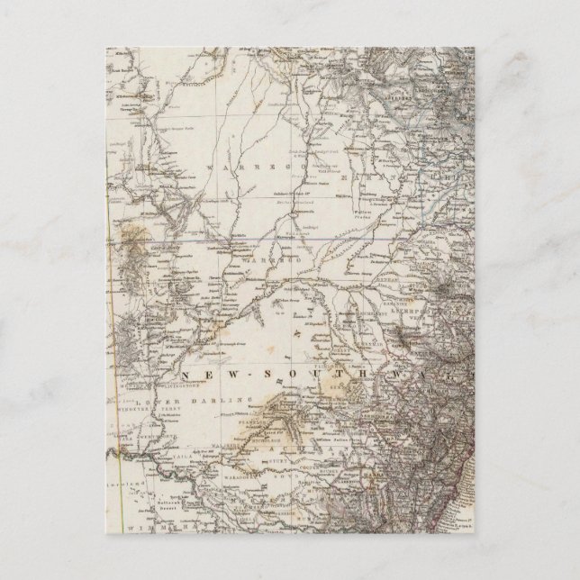 Postal Mapa del sudeste de Australia (Anverso)