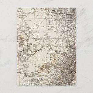 Postal Mapa del sudeste de Australia