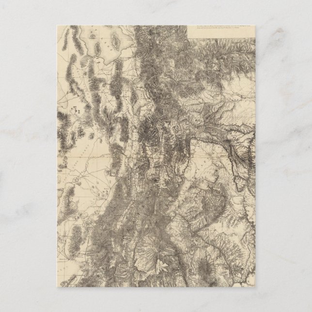 Postal Mapa del Territorio de Utah (Anverso)