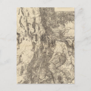 Postal Mapa del Territorio de Utah