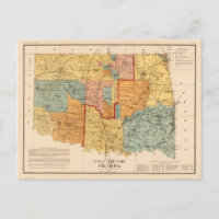Mapa del Territorio Indio y Oklahoma (1890)