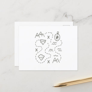 Postal Mapa del tesoro de Little Explorer