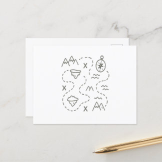 Postal Mapa del tesoro de Little Explorer