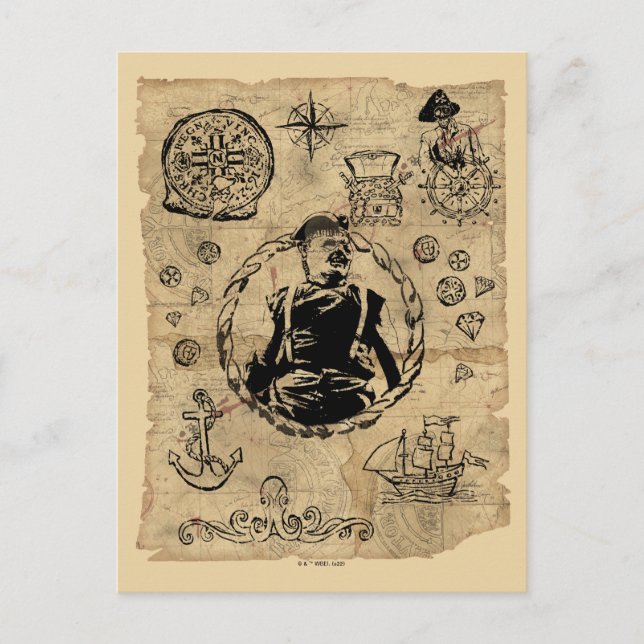 Postal Mapa del tesoro eslovaco de Goonies (Anverso)