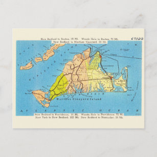 Postal Mapa del viñedo de Martha